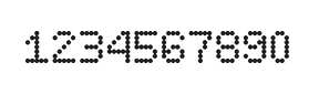 5×7数字点阵字体 ddN57AA0575