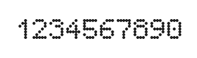 5×7数字点阵字体 ddN57AA0578