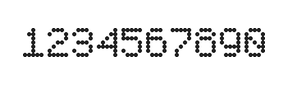 5×7数字点阵字体 ddN57AA0579