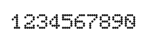 5×7数字点阵字体 ddN57AA0585