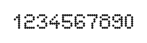 5×7数字点阵字体 ddN57AA0586