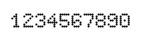 5×7数字点阵字体 ddN57AA0587