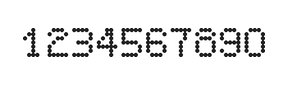 5×7数字点阵字体 ddN57AA0590