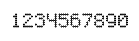 5×7数字点阵字体 ddN57AA0591
