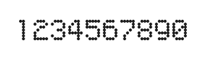 5×7数字点阵字体 ddN57AA0592