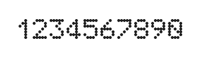 5×7数字点阵字体 ddN57AA0593