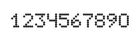 5×7数字点阵字体 ddN57AA0594