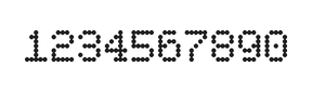5×7数字点阵字体 ddN57AA0598
