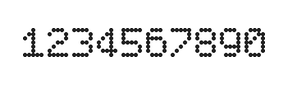 5×7数字点阵字体 ddN57AA0599