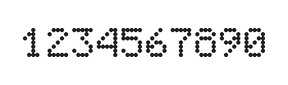 5×7数字点阵字体 ddN57AA0600