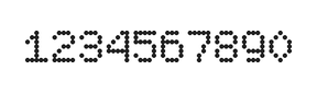 5×7数字点阵字体 ddN57AA0604
