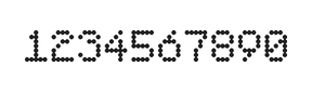 5×7数字点阵字体 ddN57AA0605