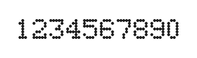 5×7数字点阵字体 ddN57AA0607