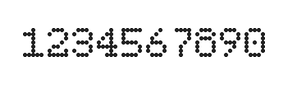 5×7数字点阵字体 ddN57AA0612