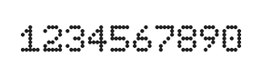 5×7数字点阵字体 ddN57AA0613