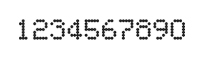 5×7数字点阵字体 ddN57AA0614
