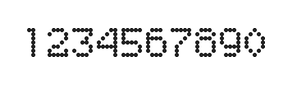 5×7数字点阵字体 ddN57AA0615