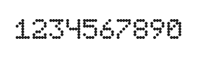5×7数字点阵字体 ddN57AA0616