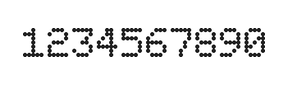 5×7数字点阵字体 ddN57AA0617