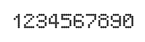 5×7数字点阵字体 ddN57AA0618