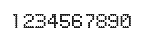 5×7数字点阵字体 ddN57AA0619