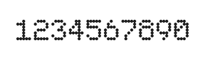 5×7数字点阵字体 ddN57AA0622