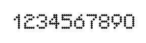 5×7数字点阵字体 ddN57AA0624