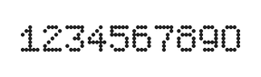 5×7数字点阵字体 ddN57AA0628