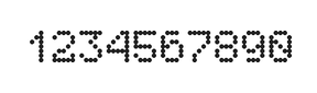 5×7数字点阵字体 ddN57AA0629