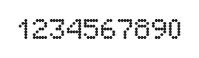5×7数字点阵字体 ddN57AA0637