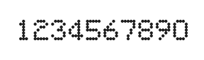 5×7数字点阵字体 ddN57AA0638