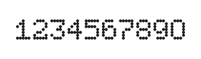 5×7数字点阵字体 ddN57AA0647