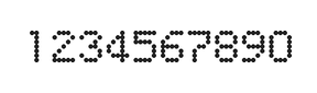 5×7数字点阵字体 ddN57AA0650