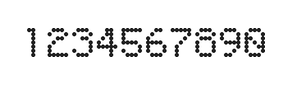 5×7数字点阵字体 ddN57AA0651
