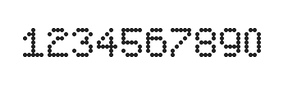 5×7数字点阵字体 ddN57AA0655