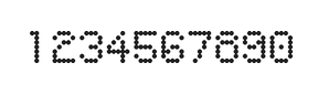 5×7数字点阵字体 ddN57AA0657