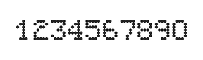 5×7数字点阵字体 ddN57AA0658