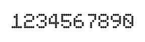 5×7数字点阵字体 ddN57AA0662