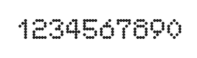 5×7数字点阵字体 ddN57AA0663