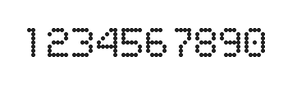 5×7数字点阵字体 ddN57AA0664