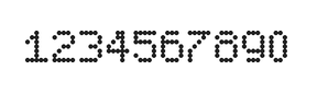 5×7数字点阵字体 ddN57AA0665