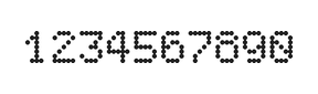 5×7数字点阵字体 ddN57AA0669
