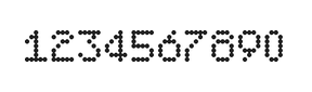 5×7数字点阵字体 ddN57AA0670