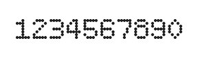 5×7数字点阵字体 ddN57AA0671