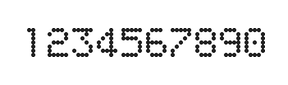 5×7数字点阵字体 ddN57AA0673