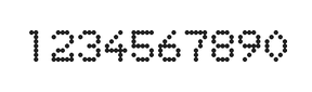 5×7数字点阵字体 ddN57AA0676