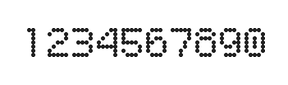 5×7数字点阵字体 ddN57AA0681
