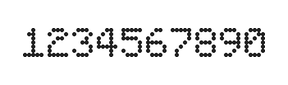 5×7数字点阵字体 ddN57AA0686