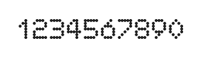 5×7数字点阵字体 ddN57AA0688