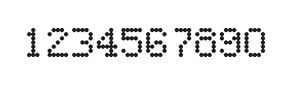 5×7数字点阵字体 ddN57AA0690